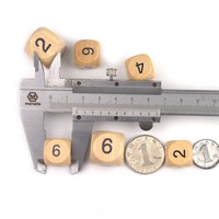 Dés en bois arrondis Deskjoy 16 mm 20 mm, numérotés de 1 à 6, pour jeu de Mahjong, usage récréatif