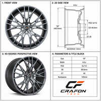 Jantes forgées monobloc CF 18 20 22 pouces 5x120 PCD 72.6 CB compatibles Defender L663 V8 110 90 130 personnalisées
