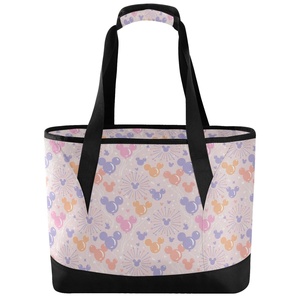 Luxury Designer Custom Logo Insulated Cooler Tote Bag Reusable Hawaii Characters Print Insulated Grocery Shopping Cooler Bag - Product Image 1