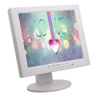 Moniteur LCD HDMI blanc de 10 pouces, moniteur LED VGA carré de 10,4 pouces avec entrée