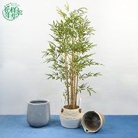 Bambou artificiel en pot de 150 cm, plante de bambou artificielle réaliste pour la décoration intérieure et extérieure de la maison et du jardin