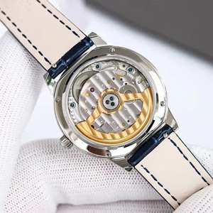 Reloj de Diseño para Mujer 2026, Correa de Cuero Azul, Caja con Moissanita, Esfera con Fase Lunar, Cristal de Zafiro, Reloj de Alta Gama Resistente al Agua - Product Image 5