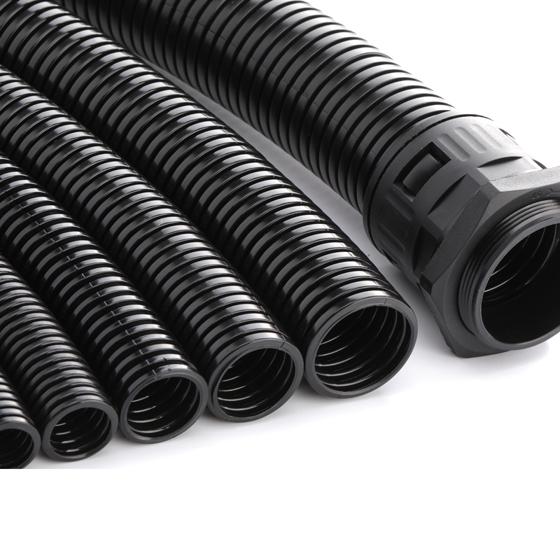 NLZD Corrugated Hose plastic tubes corrugate pipe Bellows Pipe nylon tube High Quality Black Nylon Electrical Corrugated Hose