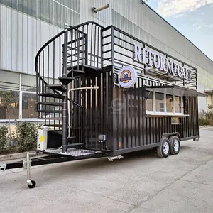 Australië Nieuwe Scheepvaart Container Keuken Multifunctionele Container Aanhangwagen Mobiele Food Trailer