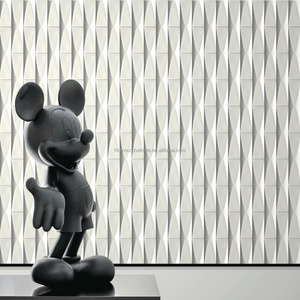 Baldosas de hormigón 3D coloridas UHPC ecológicas para revestimiento de paredes interiores y exteriores de oficinas, centros comerciales y hoteles, modelo Wing 100*400*16mm - Product Image 1