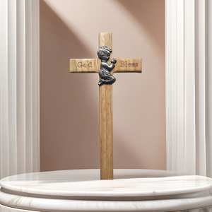 Croix murale en <span class=keywords><strong>bois</strong></span> de Jésus pour Figurines de cadeaux de Noël orthodoxes catholiques; Décoration religieuse de la maison ustensiles d'église peints pour garçon - Product Image 3