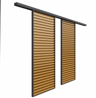 Stores manuels en alliage d'aluminium jaune légers et durables Réglage des lamelles lisses Protection UV Stores intégrés écologiques
