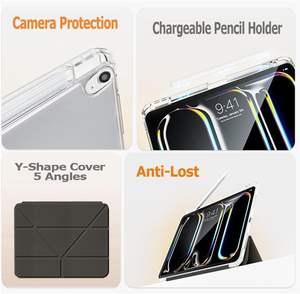 Étui pour iPad Air 7 2025 Pro 11 avec emplacement pour stylet, compatible Air 6 et 10e génération, étui pliable antichoc pour tablette iPad 11 - Product Image 4