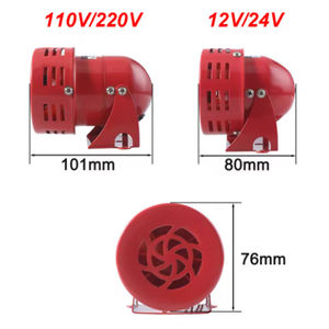 ไซเรนมินิโลหะสีแดง 12V DC 24V DC 220V AC 110V AC สำหรับเตือนภัยอุตสาหกรรม ป้องกันการโจรกรรม รุ่น MS-190 - Product Image 6