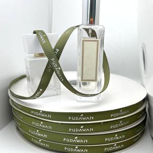 Customized Luxury Double Face Eco-Friendly 3/8" 9mm <strong>Thick</strong> Plate Plastisol Silver Foil Printed Character Logo Grosgrain <strong>Ribbon</strong> - Product Image 2