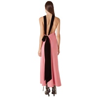 Robe trapèze sexy pour femme grande taille, design mode, en dentelle contrastante, sans manches, col halter réglable, taille empire, infroissable