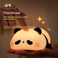 Veilleuse LED tactile en silicone en forme d'animal de dessin animé mignon pour bébé, avec minuterie, pour chambre à coucher, décoration intérieure, cadeau