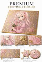 Carte Shikishi en feuille d'or OEM ODM, Planche d'art à caractères imprimés en feuille d'or pour la vente en gros