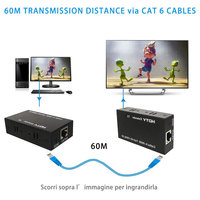 Extenseur IP 4K 60Hz RJ45 Plug & Play, émetteur-récepteur sans fil KVM HD MI, répéteur pour PS4 HDTV PC