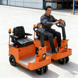 Véhicule de traction électrique de type remorque de 3000 kg 1100 N et petit véhicule de manutention monté <span class=keywords><strong>sur</strong></span> remorque, remorque à roues en caoutchouc plein - Product Image 5