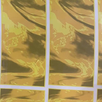 Vinilo Metálico para Transferencia por Agua, Resistente a Altas Temperaturas, con Diseño de Oro y Plata, Ecológico, con Logotipo Personalizado, Papel Blanco