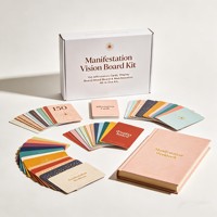 Kit de planification des objectifs Premium Vision Board Book avec tableau d'objectifs, ruban décoratif et journal de rêves