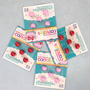 Vela de pastel de cumpleaños de simulación de fruta en forma de cereza, decoración de postre pequeño, cerezas pequeñas de <span class=keywords><strong>Nochevieja</strong></span> sin humo - Product Image 5