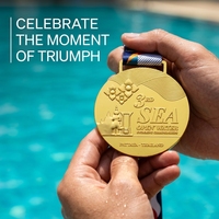 Médaille de natation sportive approuvée pour la vente en gros, en alliage de zinc, émail souple en relief 3D, médaille souvenir personnalisée pour tournoi