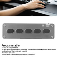 Clavier mécanique sans fil Bluetooth Qiilu Gaming Mini Macro en silicone, programmable DIY, pratique, 104 touches, largement utilisé pour la musique