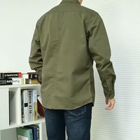Chemise tactique personnalisée OEM pour homme en popeline, séchage rapide, respirante, extensible, à manches longues, anti-boulochage, idéale pour la randonnée, l'escalade, la chasse et les occasions formelles.
