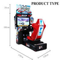Machine de simulateur de conduite de voiture de course d'arcade vidéo 3D pour enfants 220V Console de jeu en métal Garantie 1 an pour les âges