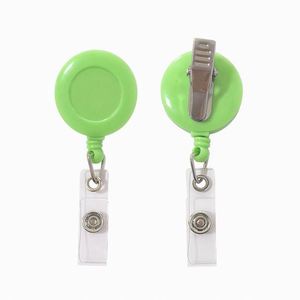 Porte-badge rétractable en plastique avec clip crocodile pour carte d'identité, noir/vert clair/bleu clair, accessoires d'extension 600 mm - Product Image 2