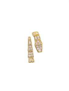 Orecchini Geometrici a Cerchio Placcati Oro con Cristalli e Strass, Minimalisti per Uso Quotidiano, Unisex - Product Image 1