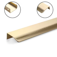 Poignées de meubles modernes et durables en aluminium, or et noir, pour armoires de cuisine et de chambre, tiroirs, commodes, armoires, poignées et boutons