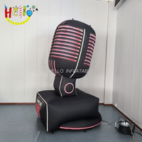Modèle de microphone gonflable géant, réplique de micro vintage rétro pour la décoration de scène de festival de musique