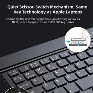 Nuevo Teclado Inalámbrico Plegable de 7 Pulgadas, Teclas Silenciosas con Interruptor de Tijera, Diseño Ergonómico, Batería de Litio Recargable - Product Image 5