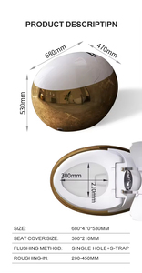 WC intelligent de haute qualité, économique, pour hôtel et maison, avec télécommande, ouverture automatique, chasse d'eau par capteur, à poser au sol - Product Image 6