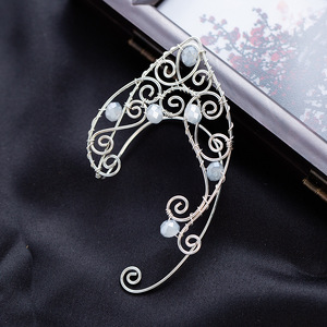 Pendientes <span class=keywords><strong>de</strong></span> moda Retro <span class=keywords><strong>de</strong></span> lujo para mujer, puños <span class=keywords><strong>de</strong></span> oreja <span class=keywords><strong>de</strong></span> elfo <span class=keywords><strong>de</strong></span> hadas, alas <span class=keywords><strong>de</strong></span> Ángel <span class=keywords><strong>de</strong></span> perlas, cuentas <span class=keywords><strong>de</strong></span> cristal, Clip no perforado, fiestas <span class=keywords><strong>de</strong></span> bodas - Product Image 3