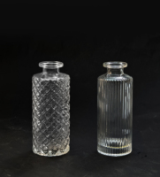 Bouteille d'aromathérapie réutilisable 200 ml, bouteille en verre d'aromathérapie vintage gaufrée avec boîte personnalisée