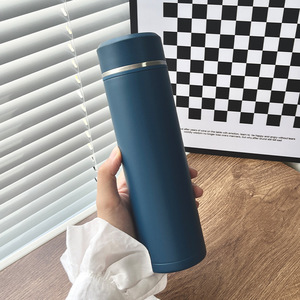 Straight Cup Stainless Steel <b>Thermos</b> 304 Vacuum Insulated For Business Men Gift Water <b>Bottle</b> Bright Gold Matte Blue Burgundy - Product Image 2