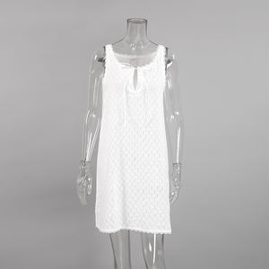 QINSI elegante encaje Sexy ropa de dormir algodón vestido de noche para mujer blanco Slip vestido de mujer camisón femenino 2025 ropa de dormir - Product Image 4