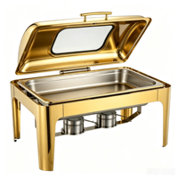 Alkoholbetriebener 9L Restaurant-Buffet-Speisenwärmer für Catering Chafing Dish Wärmebehälter Gastronomie-Küchengerät