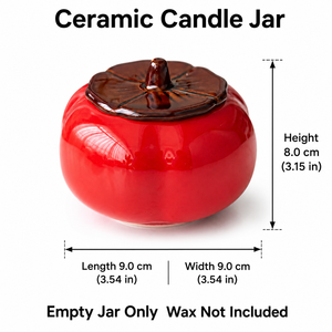 Pot à <span class=keywords><strong>bougie</strong></span> en céramique Qianrui en forme de kaki avec couvercle, fait main, <span class=keywords><strong>pour</strong></span> table, chambre à coucher, favorise le sommeil, prix d'usine - Product Image 4