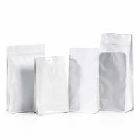 Sachet Doypack Personnalisé Blanc et Transparent, Options Mixtes, Qualité Alimentaire, Refermable avec Fermeture Ziplock, Logo Personnalisé pour Emballage Alimentaire