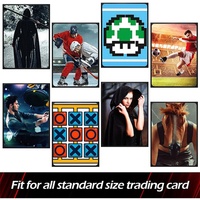 Protège-cartes de jeu personnalisés en PP noir mat de haute qualité, Premium 2-1/2" x 3-1/2"
