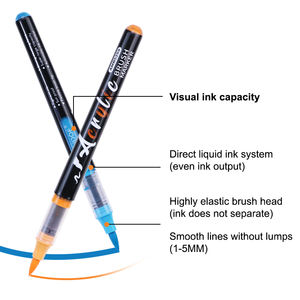 Ensemble de stylos acryliques à pointe pinceau en plastique liquide direct, opaque, empilable, non toxique, pour la peinture artistique, stylos <span class=keywords><strong>aquarelle</strong></span> pour la fête des enfants - Product Image 4