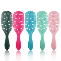 Mode Simple humide et sec Massage brosse à cheveux doux poils en Nylon brosse à cheveux Salon de coiffure outils démêlant brosse à cheveux