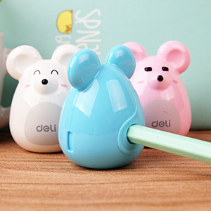 Deli Mile Mouse Pencil Sharpener Plastic Manual Animal Type For Kids School Use - Product Image 2