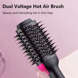 Secador de pelo profesional portátil de alta velocidad, cepillo de aire caliente de un solo paso para rizar y alisar el cabello con ondas sueltas. - Product Image 2