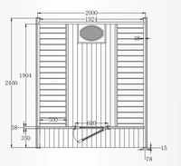 Sauna de Vapor Exterior para 6 Personas, Tamaño Grande, Calefacción Eléctrica/Calefacción a Leña para Uso Doméstico