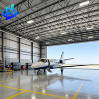 Hangar d'avion préfabriqué en acier avec porte pliante hydraulique, structure en acier PEB, bâtiment de hangar d'avion pour le marché des Émirats arabes unis