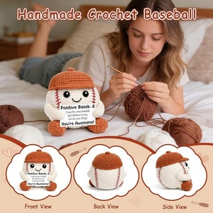 Juguetes de Peluche Tejidos a Mano con Temática de Béisbol, Ideales <span class=keywords><strong>para</strong></span> la Temporada de Regreso a Clases, Pequeños <span class=keywords><strong>Regalos</strong></span> <span class=keywords><strong>para</strong></span> San Valentín y Pascua - Product Image 3