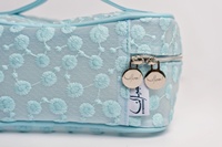 Ensemble de 4 sacs cosmétiques transparents en PVC avec logo personnalisé, grande capacité, sac de toilette en PU