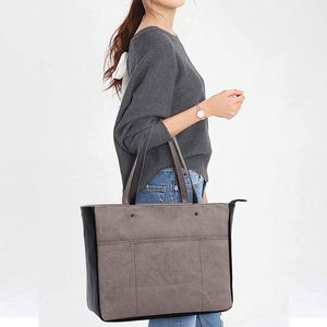 Women 15-4 4Inch Laptop <b>Bag</b> promotion display for <b>Work</b> Lightweight polyester <b>Tote</b> <b>Bag</b> with zip Office Briefcase <b>Black</b> - Product Image 6