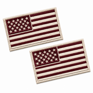 Wholesale High Density Multicoloured Heat <b>Press</b> Embroidered Patch Custom Flag Embroidery Patch Iron On - Product Image 4